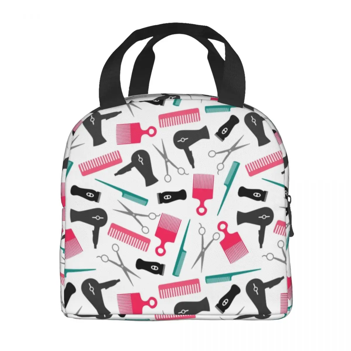 Custom Salon Hair Dressing Tool Resuable Lunch Boxes Women Waterproof Hairdresser Barber Cooler Thermal Food Insulated Lunch Bag