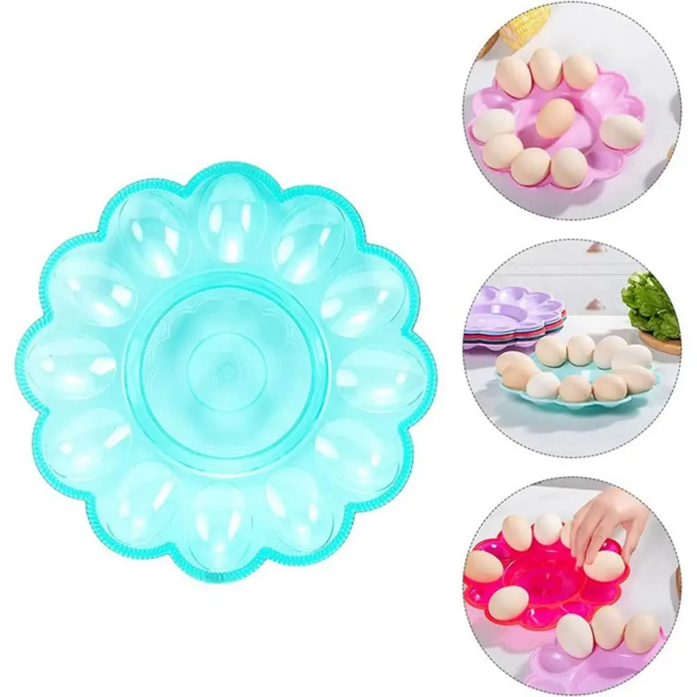 Creative Home Egg Tray PP Plastic Thickened Breakfast Egg Tray Safety Fruit Snack Plate Easy To Clean Recycled