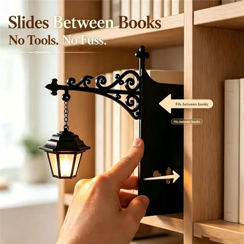 HLZS-Reading Light Bookshelf 2PCS For Bookshelf Lighting For Bookworms Led Books Nook Lamp Ornament Library Lantern Decorative S