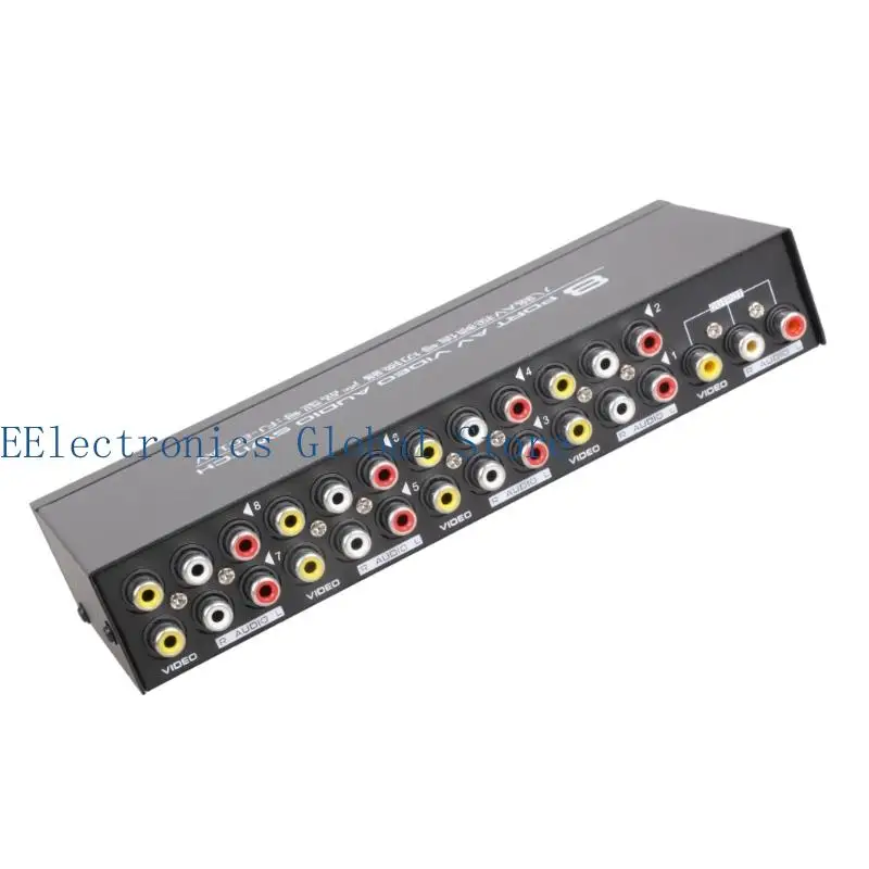 462B 8-way Composite RCA AV Splitter 1X8 Video 1 in 8 out Splitter Distributor for STB DVD HDTV view 5