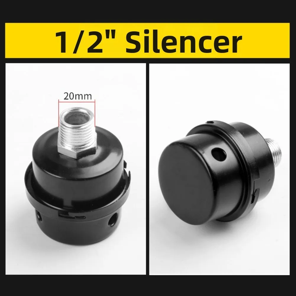 12.5/16/20 مللي متر المعادن فلتر الهواء ضاغط مدخل تصفية الصامت الخمار خالية من الزيت مضخة ضاغط الهواء الملحقات