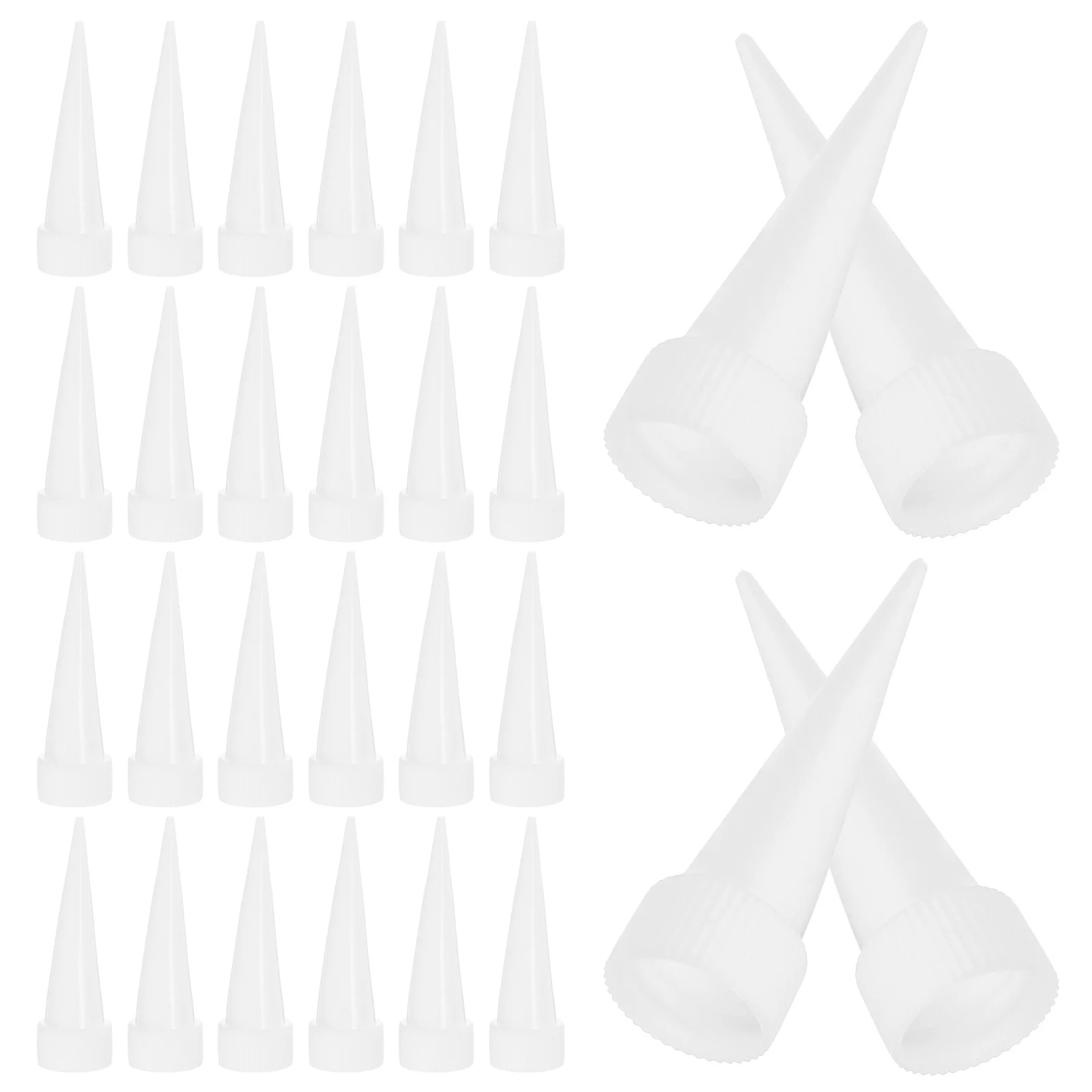 100 Pcs Caulking Finishing Nozzle Tips Applicator Nozzles Extension Replacement