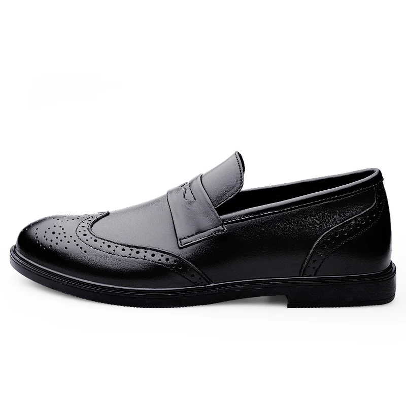 Men Genuine Leather Business Dress Retro Formal Carved Formal Shoes Business Formal Shoes Adult Footwea