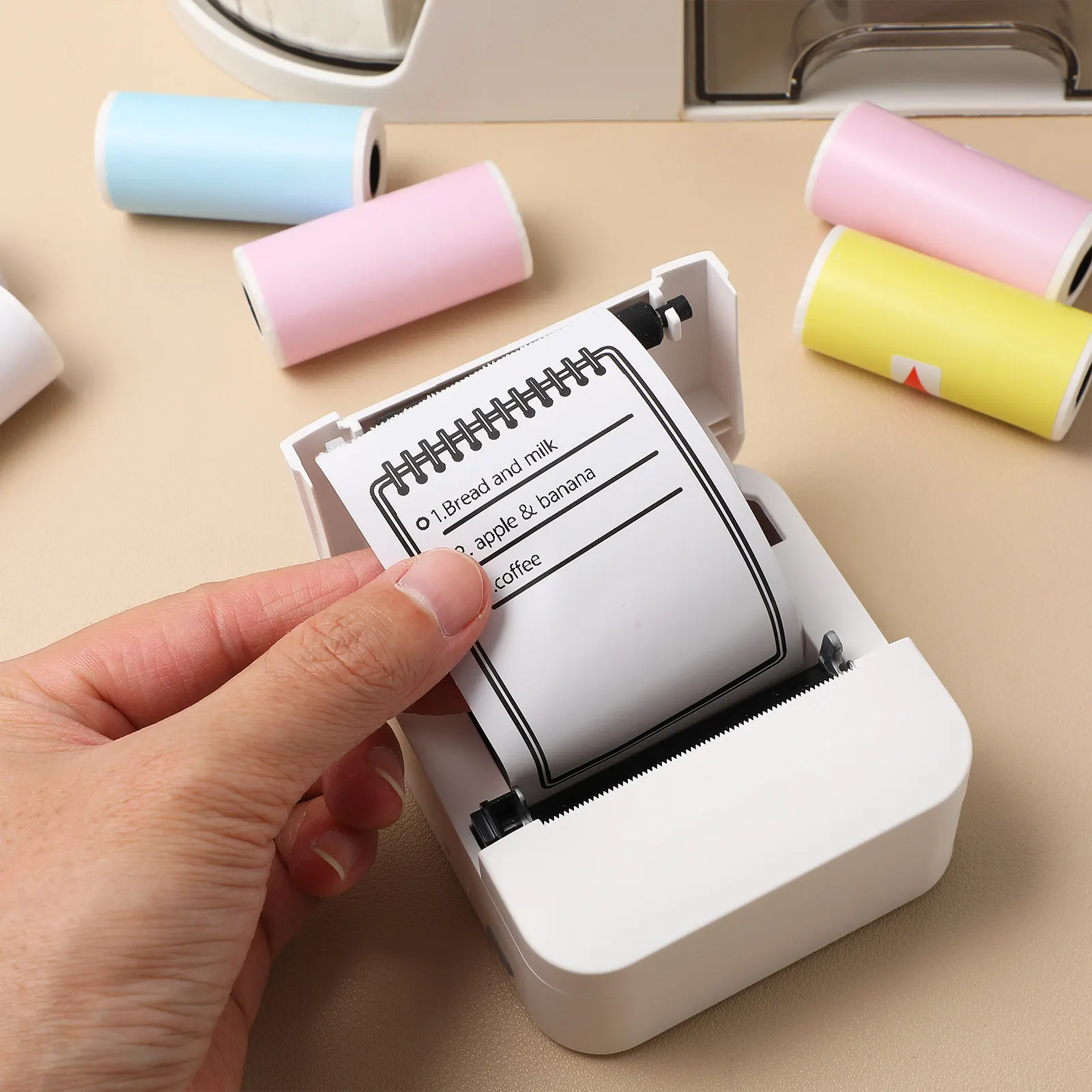 Thermal Printer Label Paper 16 Rolls Mini Sticker Paper Clear Print Assorted Styles for Home Office