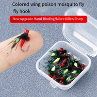 Artificial Luminous at night Mosquitos Fly Fishing Flies Hook Realistic Insect Lure Bait Trout Fishing Durable Flies