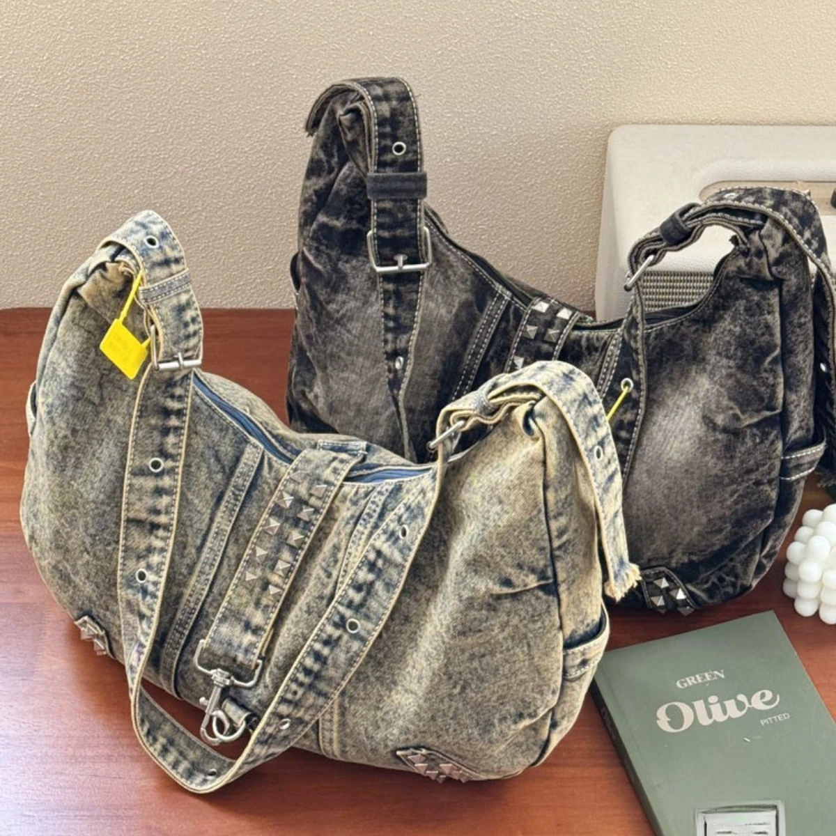 

JIOMAY Retro Denim Bag for Women Large Capacity Shoulder Bag Trendy 2025 New Style Crossbody Messenger bag Luxury Women Bags