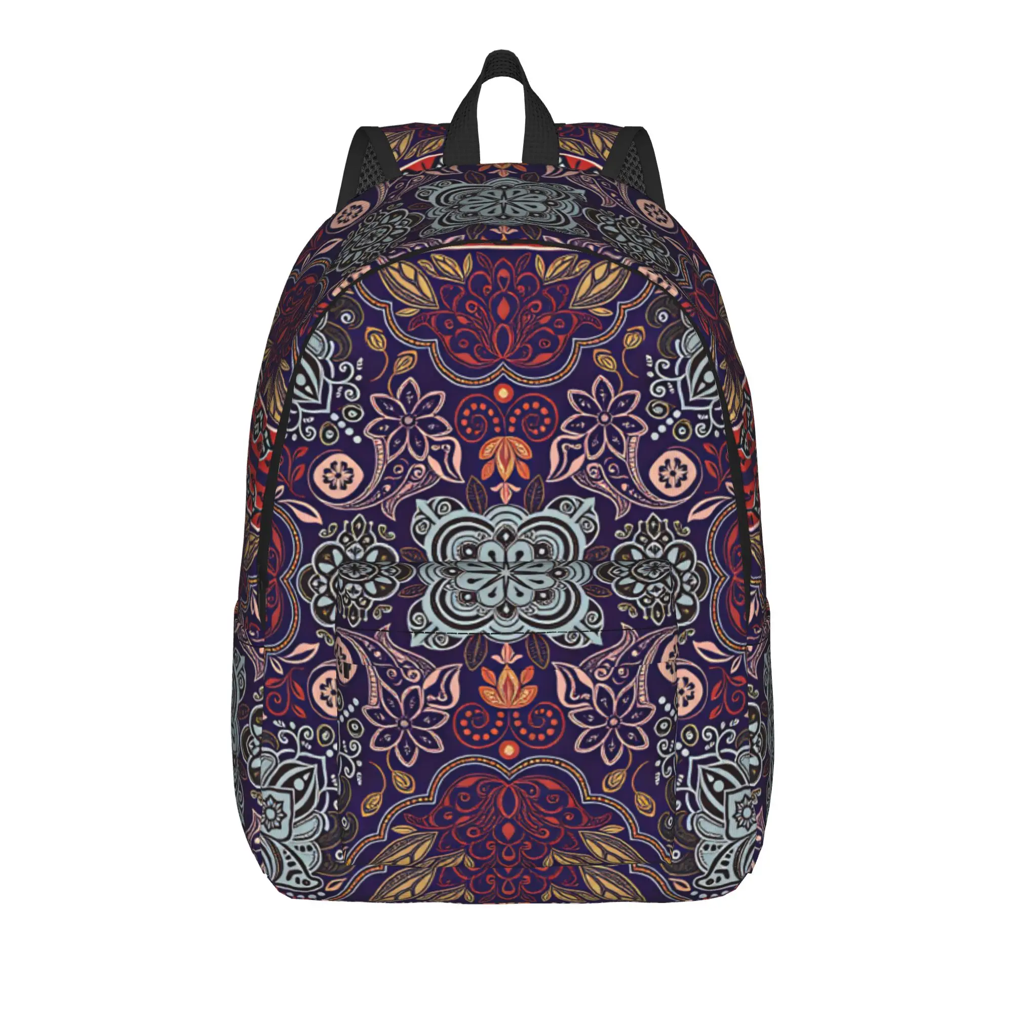 Vintage Ethnic Floral Mandala Backpack  Camping Backpacks Boy Design Big School Bags Streetwear Rucksack