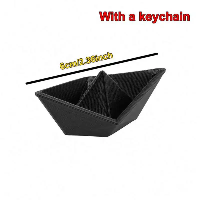 Origami Boat Key Ring for Keychain Backpack Charm Marine Theme Accessory Gift
