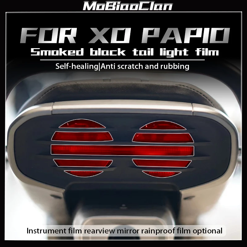 For CFMOTO XO PAPIO Motorcycle Headlight Taillight Lamp Film TPU Instrument film Transparent Protective Film Stickers Accessorie