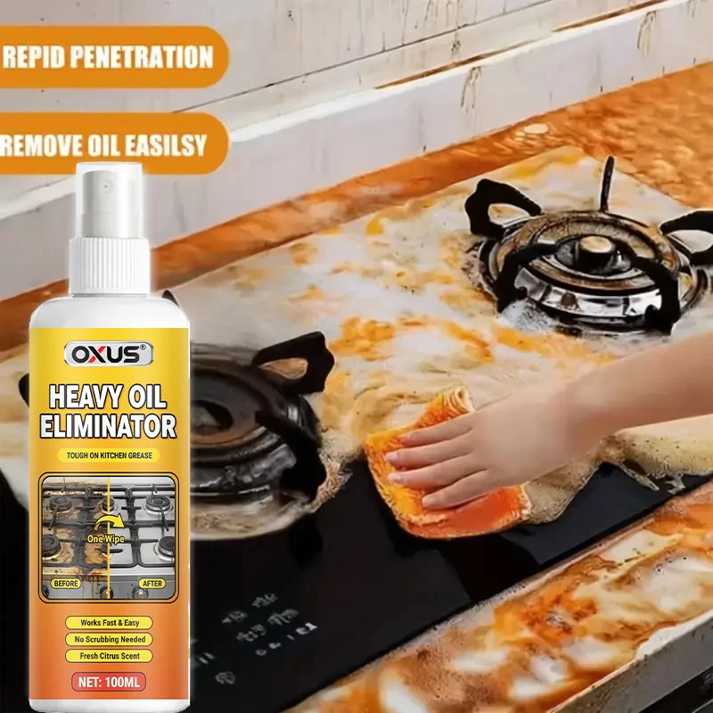 [OIL CLEANING ] Kitchen Heavy Oil Grease Stain Cleaning for Cooktops, Oven, Tile, Metal, Jasmine Scent, Range Hood, Sink, Stove