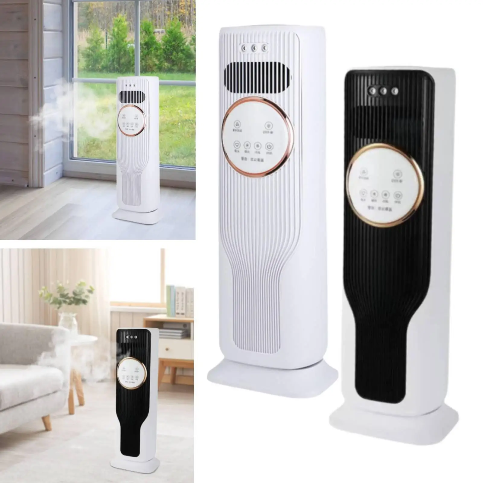 Three Level Ventilation Portable Fan Heater with Water Ice Tank for Home Bedroom Air Conditioning