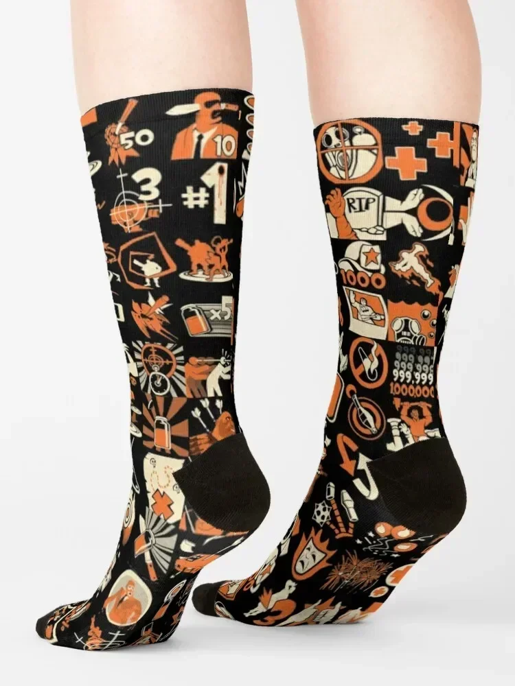 TF2 Achievements Socks luxe loco regalos divertidos calcetines personalizados para mujer y hombre