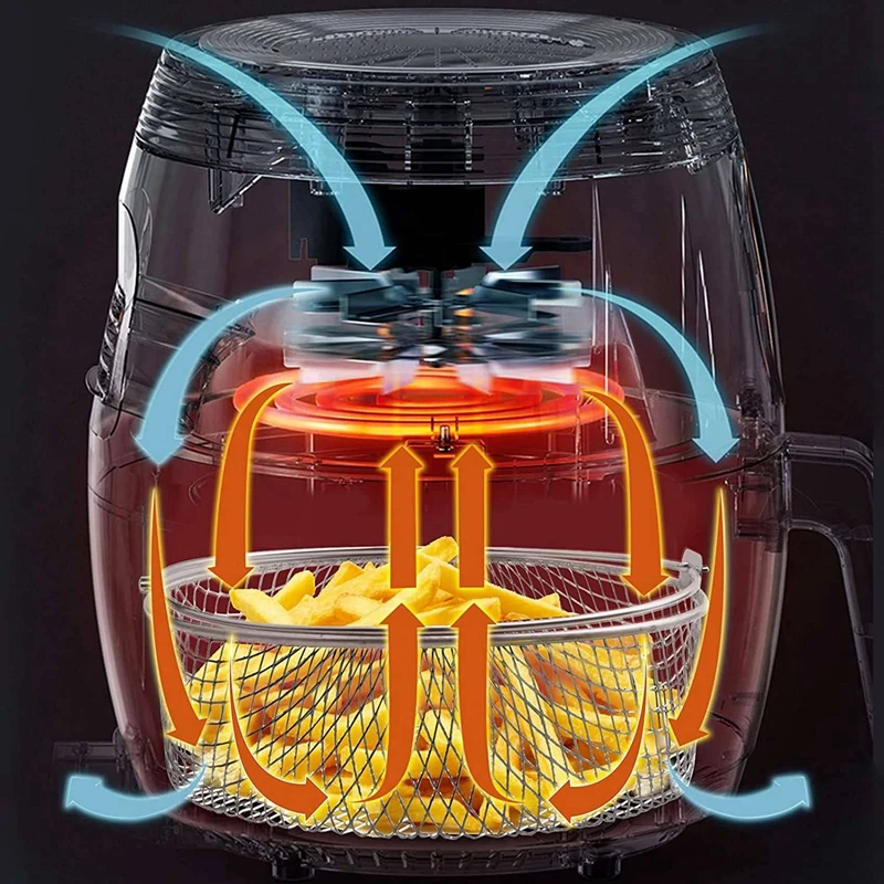 A98G-2X Air Fryer ตะกร้า,ตะกร้านึ่ง,304 ตะกร้าตาข่ายสแตนเลสสําหรับ Air Fryer, air Fryer อุปกรณ์เสริมตะกร้า 8 นิ้ว