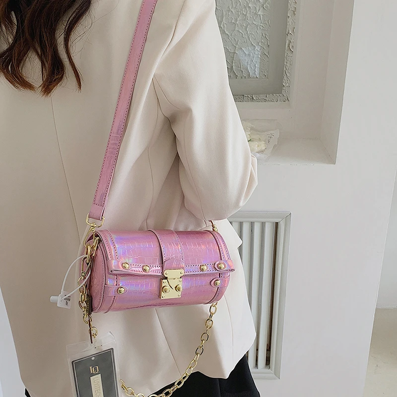 حقيبة كتف كلاسيكية فاخرة بتصميم كلاسيكي من الجلد للنساء، حقيبة يد أنيقة للارتداء اليومي الحديث #5