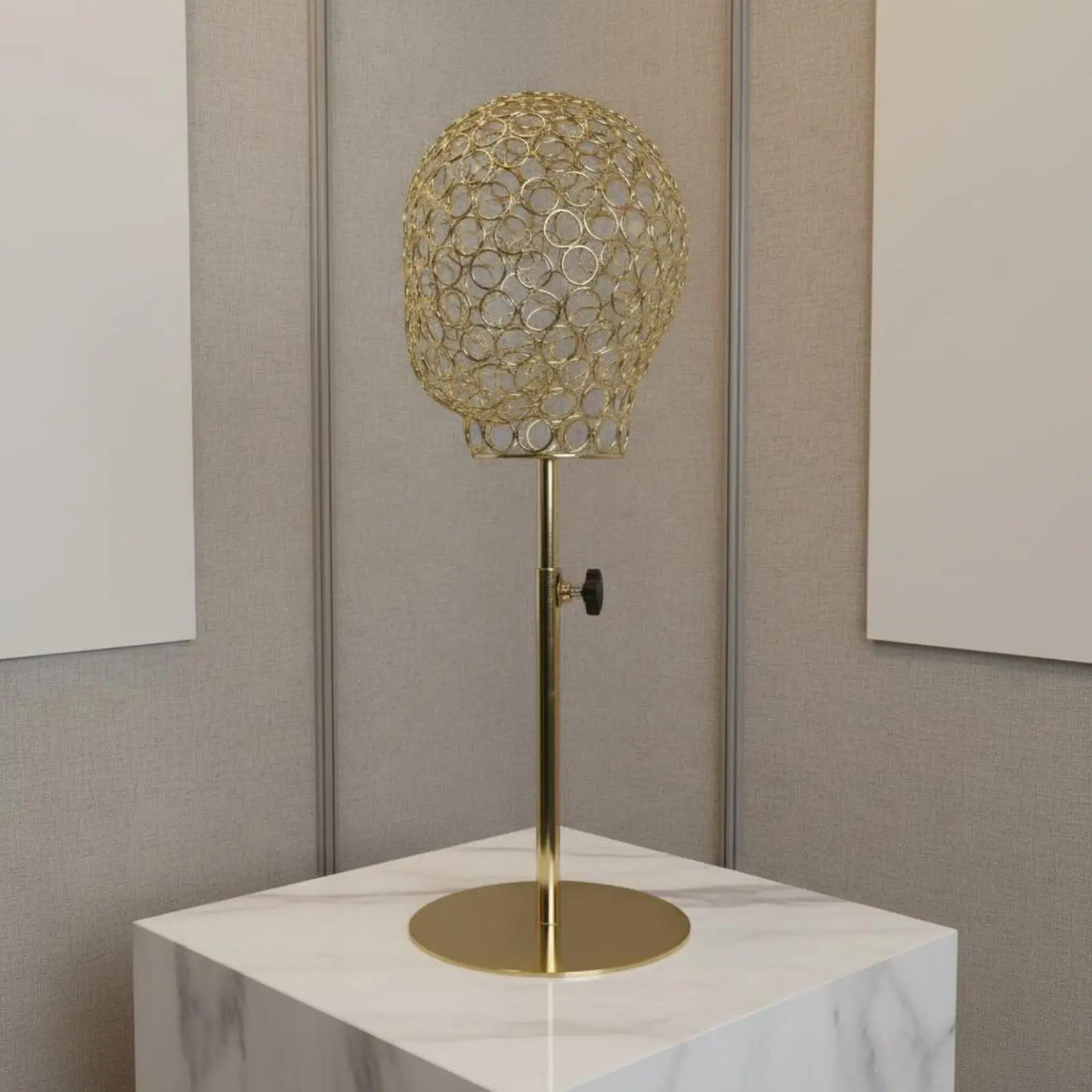 Stable Wire Mannequin Head Hat Display Stand for Salon Counter Hairpiece and Accessories Display