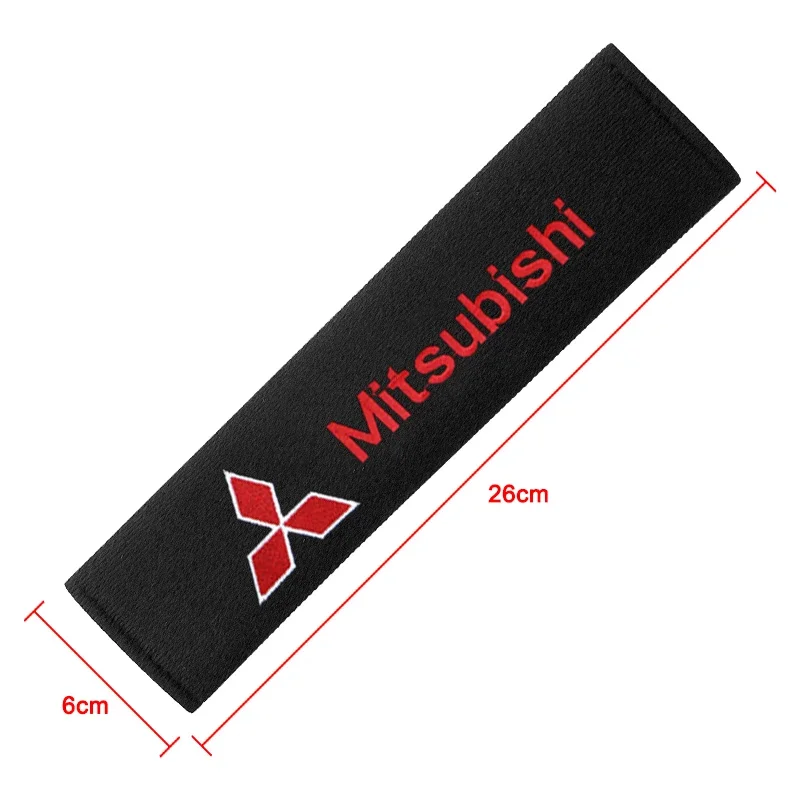 Car Seat Belt Cover Shoulder Protective Pads Cover For Mitsubishi Outlander Lancer 10 ASX RALLIART Eclipse L200 Car Accessories