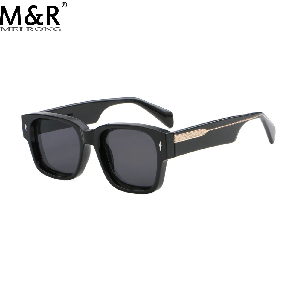 2023New Fashion Women's Plate Material Polarized Sunglasses Retro Wide Leg Square Glasses Frame Men's Outdoor Fishing Sunnie