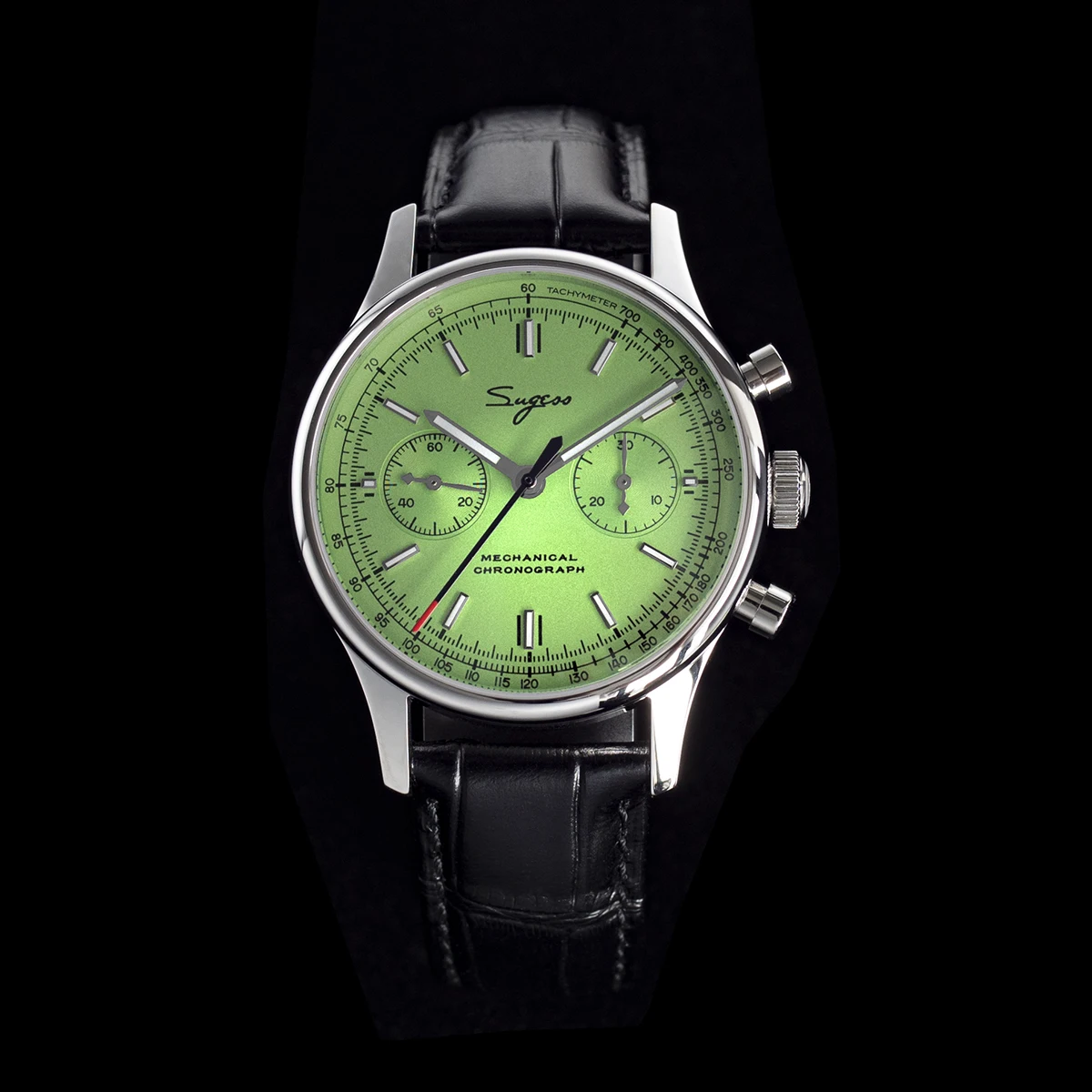 Sugess 1963 Pilot Mens Watch Chronograph Sapphire Crysta