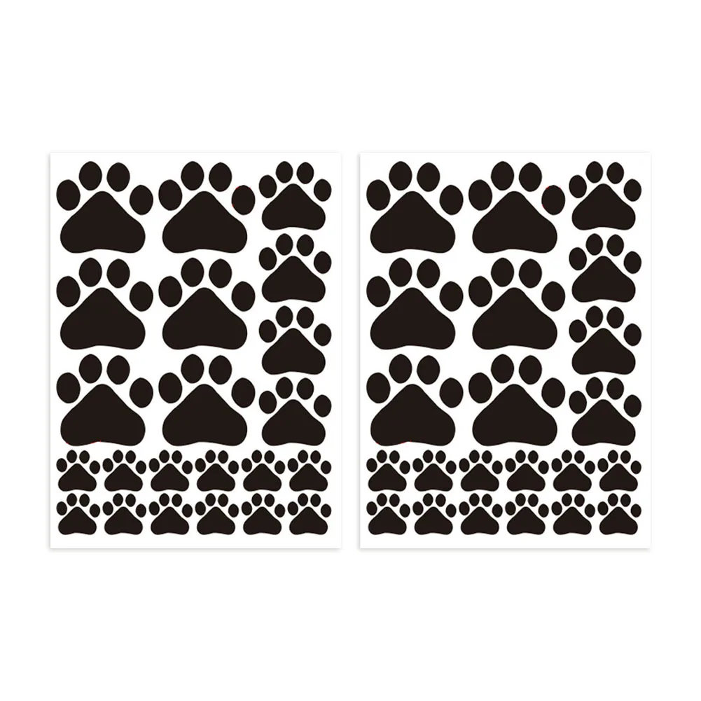 44pcs Dog and Cat Paw Print Wall Stickers for Home and Pet Spaces Vinyl Decals for Walls Furniture and Other Surfaces