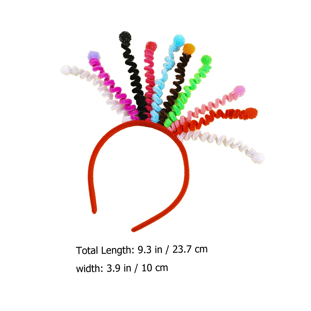 

2Pcs Creative Colorful Spring Balls Hair Accessories Fun Headgear for Parties