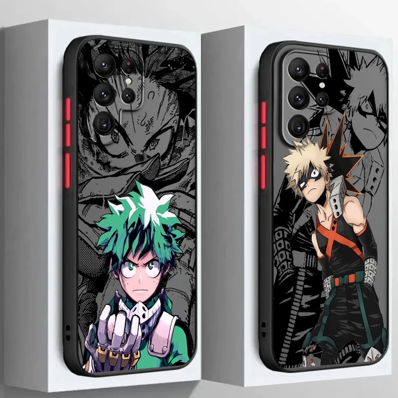 Anime My Hero Academia Art Frosted Translucent For Samsung Note 20 A35 A03 A54 A31 A22 A34 A14 A24 A04 A55 5G TPU Phone Case