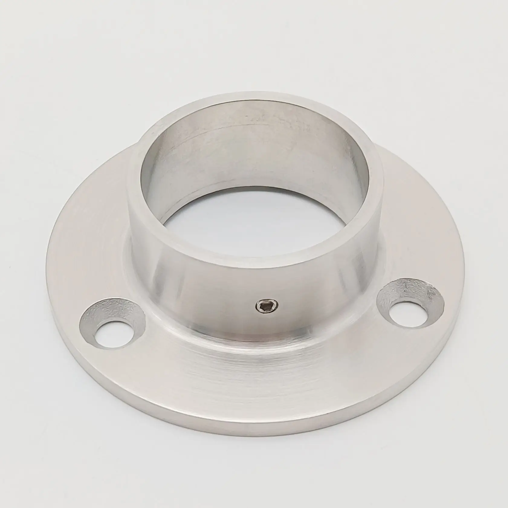 304 Stainless Steel Handrail Flange 48.3mm Base Flange for Stairing Railing Satin Polished