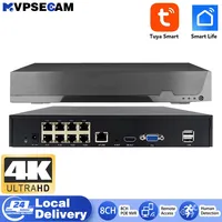 H.265 TUYA APP Smart Life Home 8CH 4K 8MP 5MP POE NVR Video Recorder CCTV System Network P2P Video Surveillance IPC PTZ Cameras