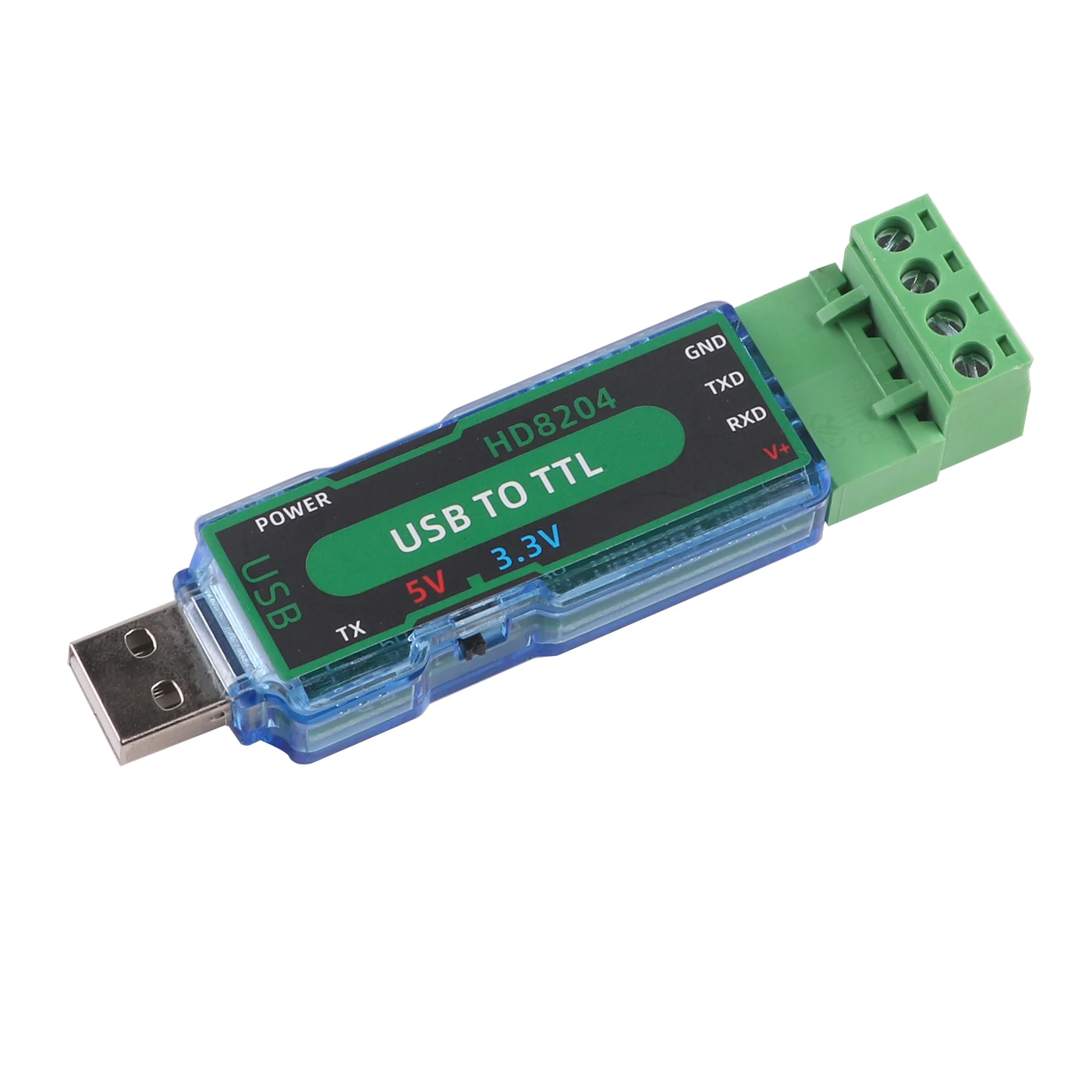 CH340 USB to TTL UART 3.3v 5v Switch Buttons Serial Converter Programming Adapter