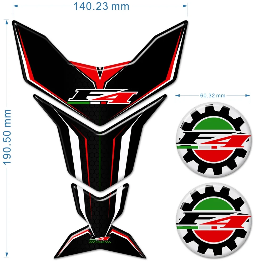 Fit MV Agusta 750 800 1000 F4 F3 RR Motorcycle Stickers  Protection Gas Fuel Tank Pad Protector Decal Fish Bone