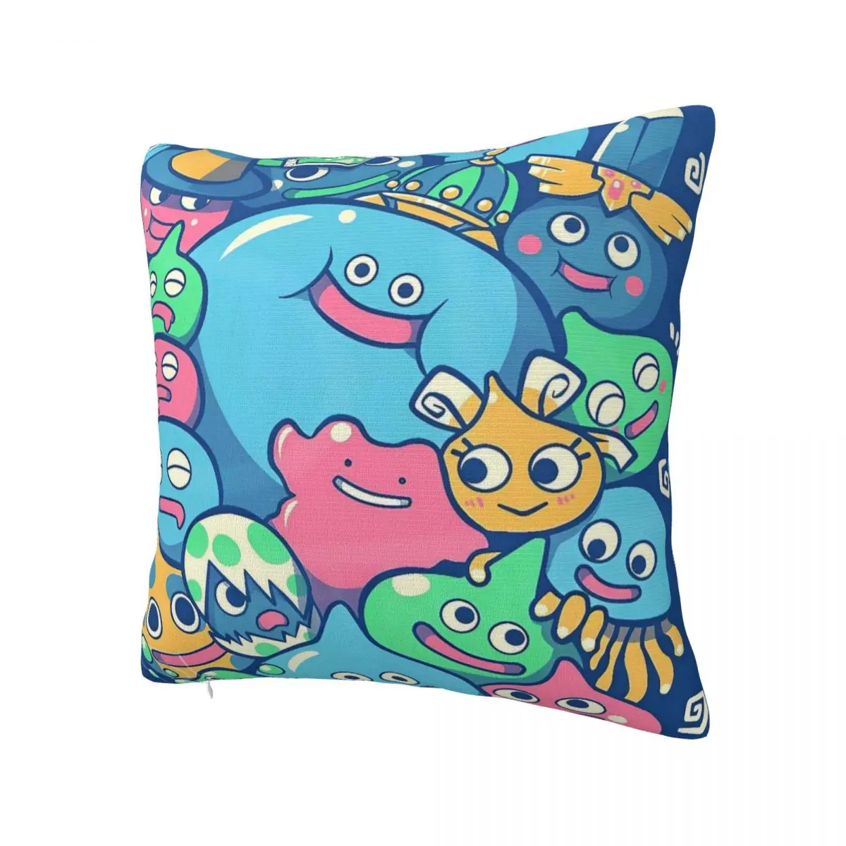 Pillow Case D-Dragon Quest Slime Polyester Pillow Cover Novelty Cushion Cover Design Pillowcases For Chair Sofa Home Decoration