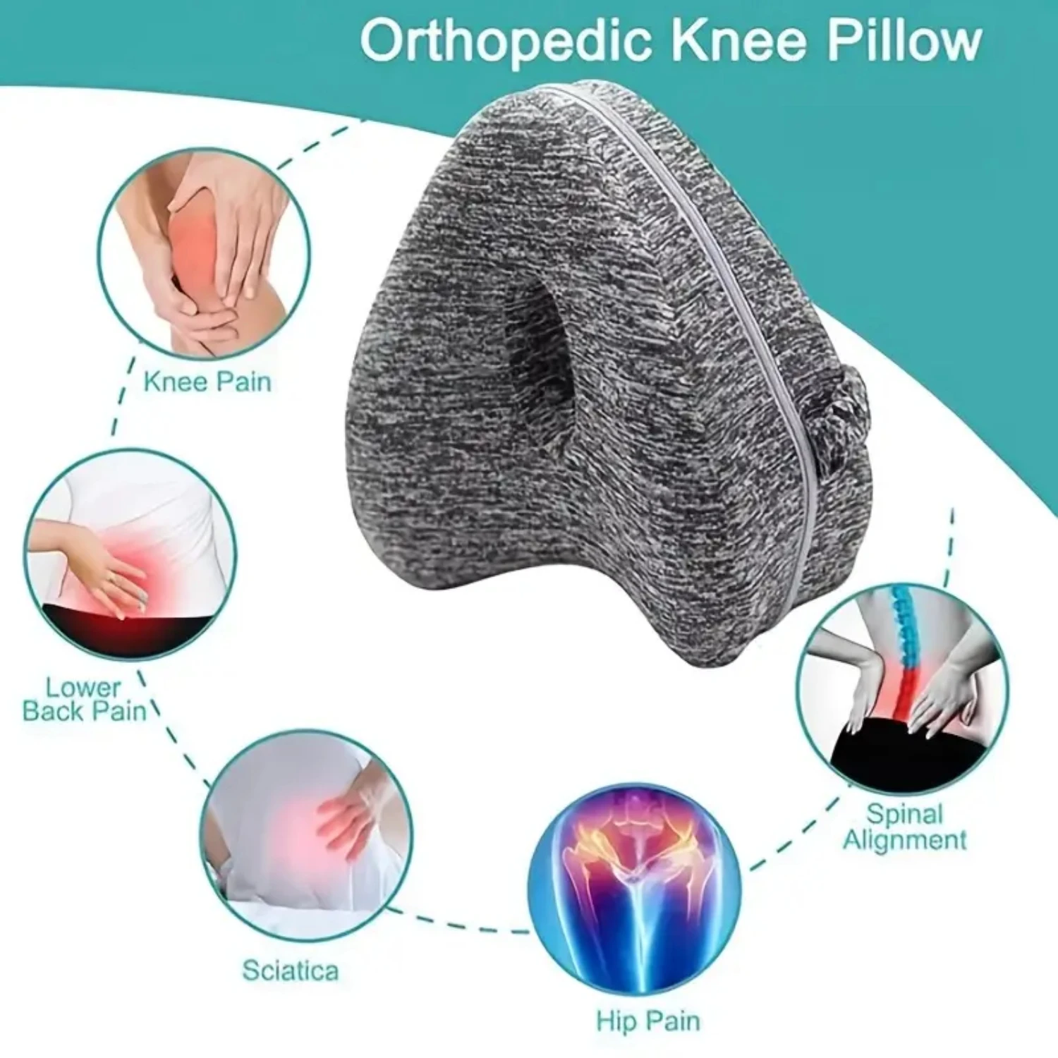 Corrected and Comfortable 1pc Contoured Knee Support Pillow for Improved Sleep Quality and Posture Alignment Varicose vein cream