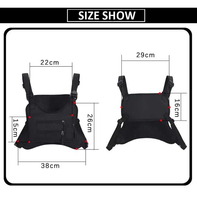 حقيبة صدر رياضية متعددة الوظائف مقاومة للماء وخفيفة الوزن وحزمة صدر أمامية للجري وحقيبة سفر للتخييم في الهواء الطلق #2