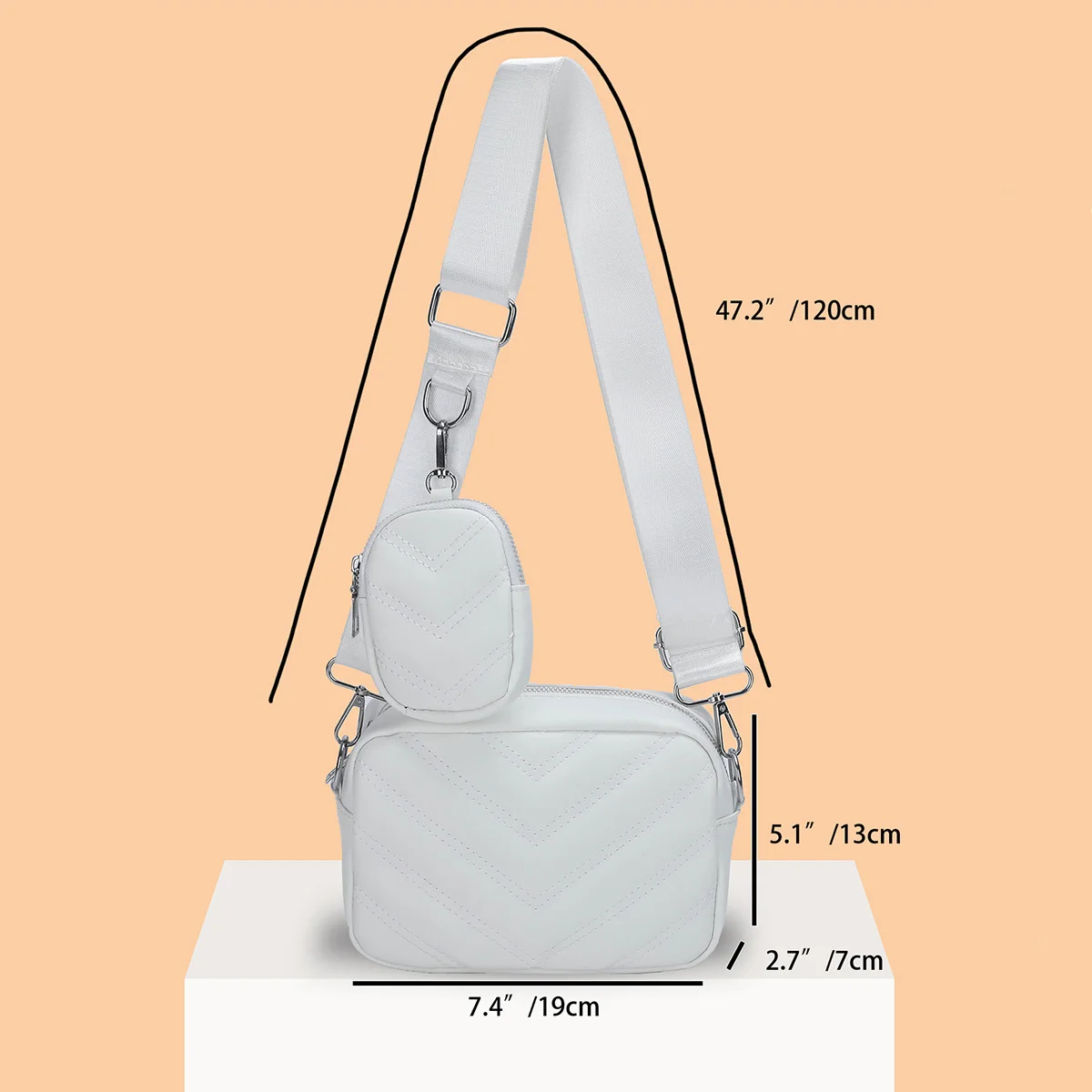 Wide Shoulder Strap Crossbody Bag, Fashionable Single Shoulder Women\'s Bag, Convenient Sewing For Giving Change And Money Bag