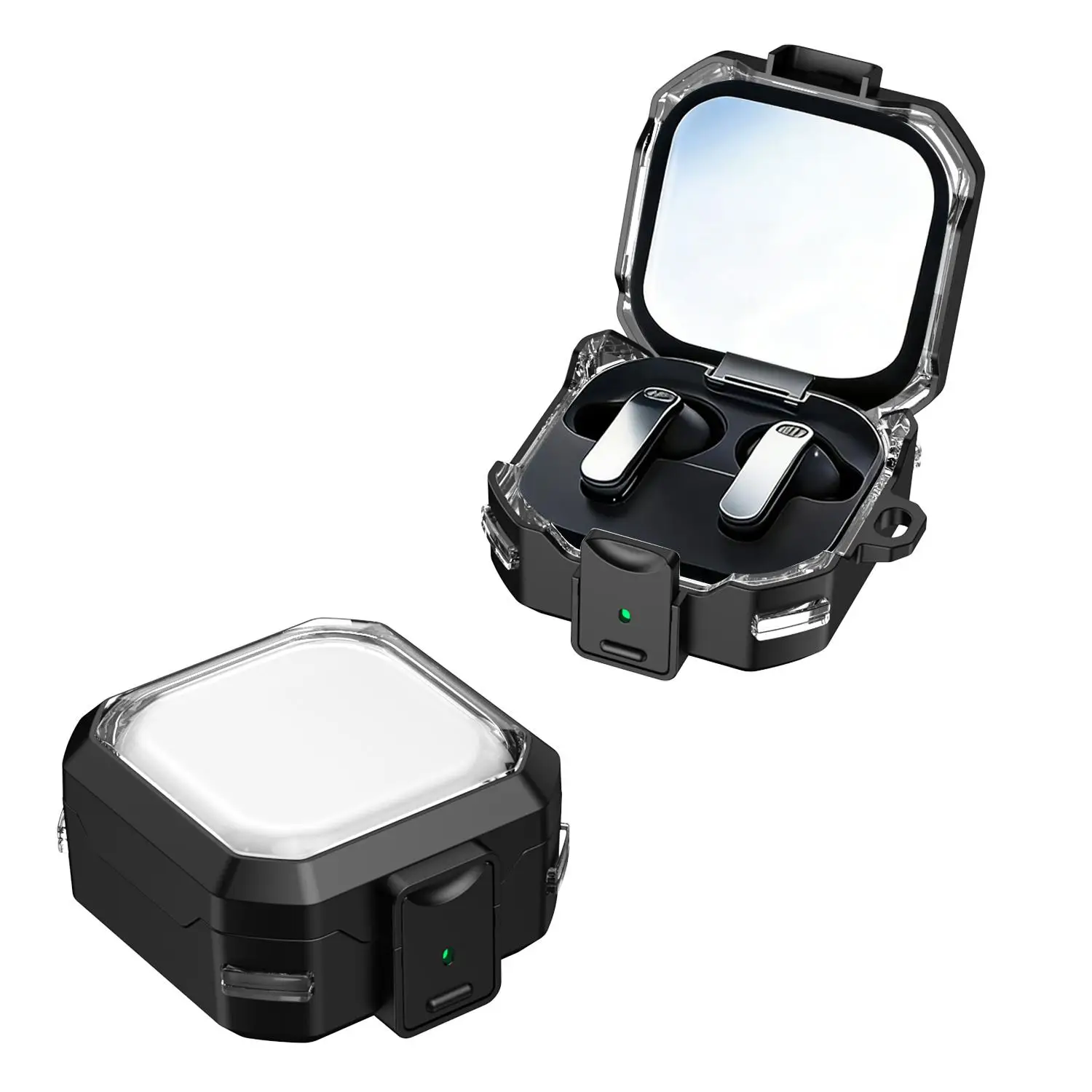 XDcase Rugged Armor Clear View Earphone Case For Samsung Galaxy Buds4 / 4 Pro Wireless Earphones Protector