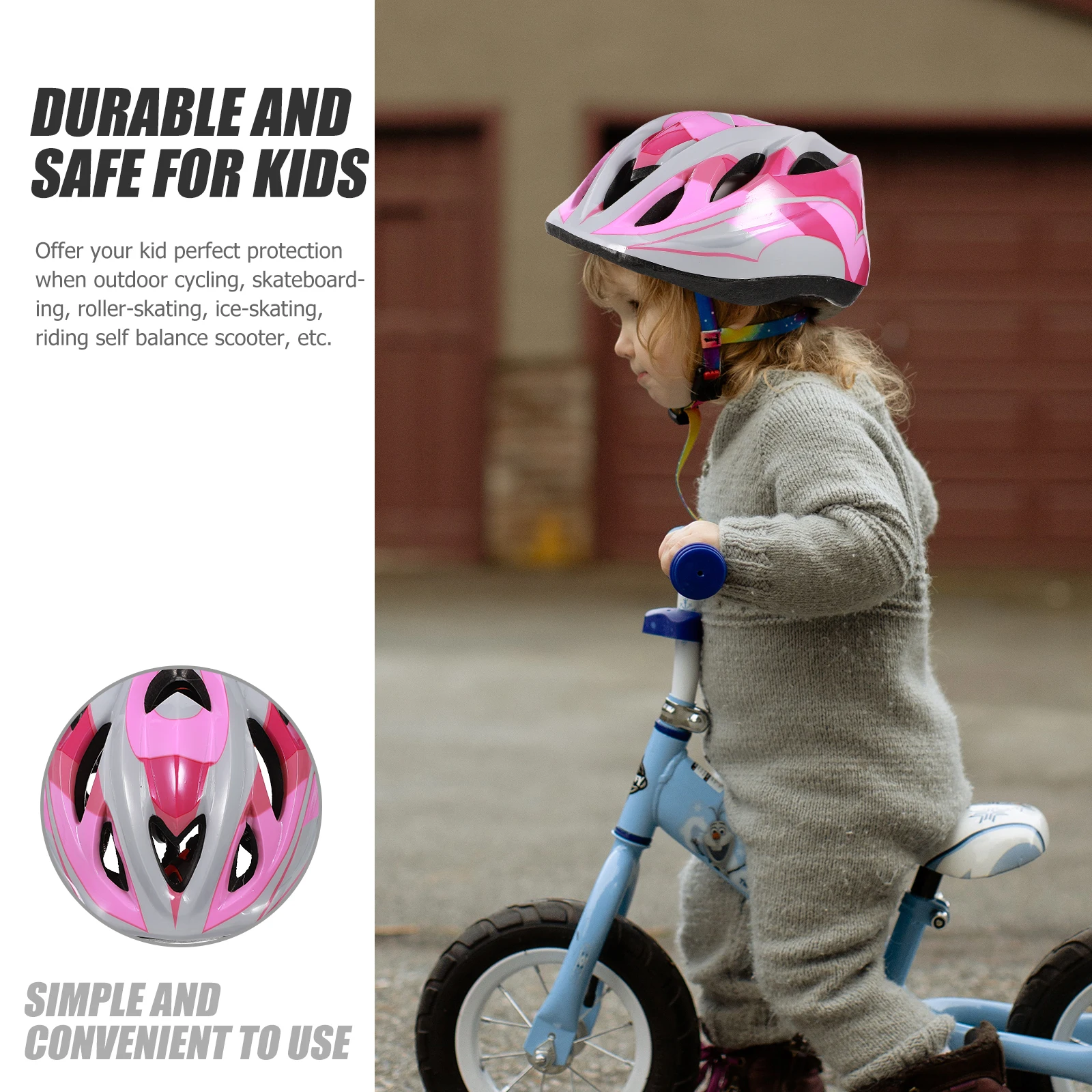 

1Pc Kids Protective Headgear Adjustable Pvc Outdoor Sports for Cycling Skating Scooter Boys Girls
