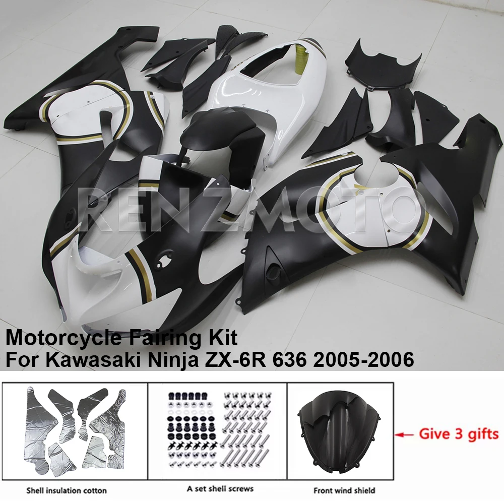 

Fit For Kawasaki Ninja ZX-6R 636 2005-2006 Motorcycle Accessories Fairings Injection Mold Painted ABS Plastic Bodywork Kits