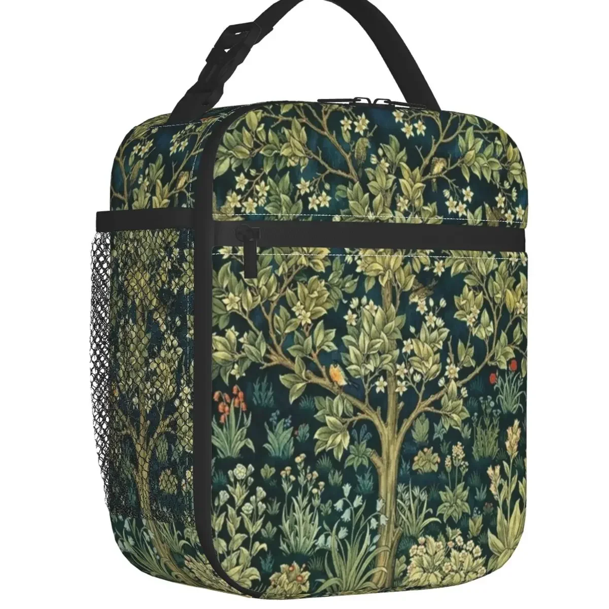 Tree Of Life By William Morris Insulated Lunch Bag for School Floral Textile Pattern Resuable Thermal Cooler Bento Box Women Kid