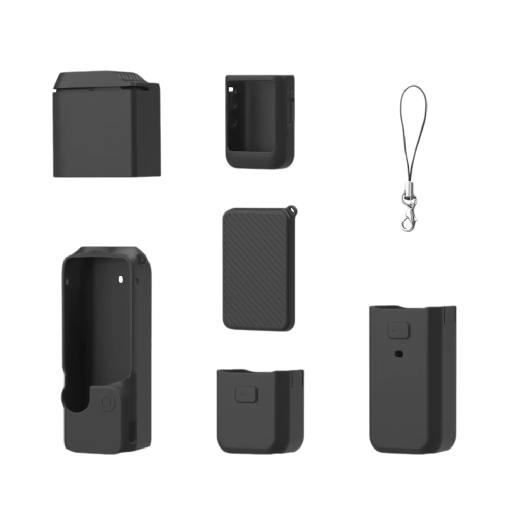 6 unids/set funda de silicona para cámara de acción funda protectora antideslizante resistente al desgaste para Osmo Pocket resistente a los arañazos para DJI Pocket 3