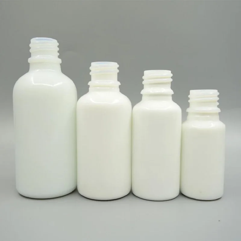 

100ml white empty glass bottle lotion emulsion essence oil liquid serum complex recovery skin care cosmetic packing