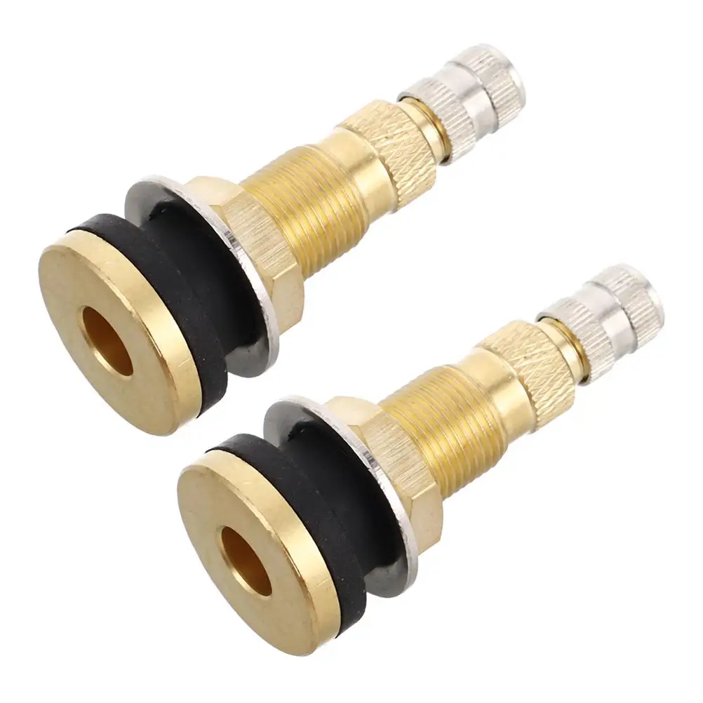 

2 pcs Copper Valve Stems for Tractor Tires Heavy Duty ATV Replacement Motorcycle Accessories Tire Valve Rubber