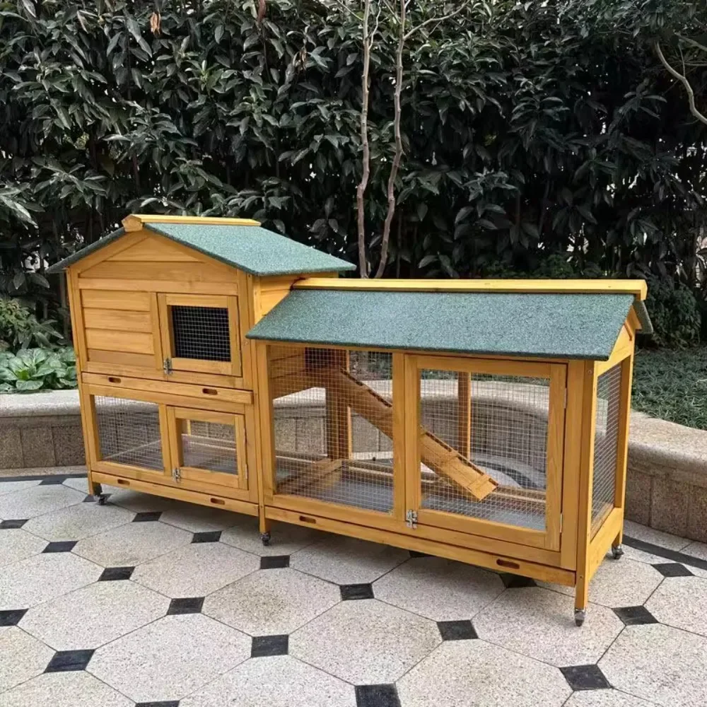 في الهواء الطلق قفص أرنب المنزلية غير نافذ للمطر طبقة مزدوجة فاخرة أرنب فيلا قفص الدجاج رياض الأطفال قفص حمام الحيوانات الأليفة