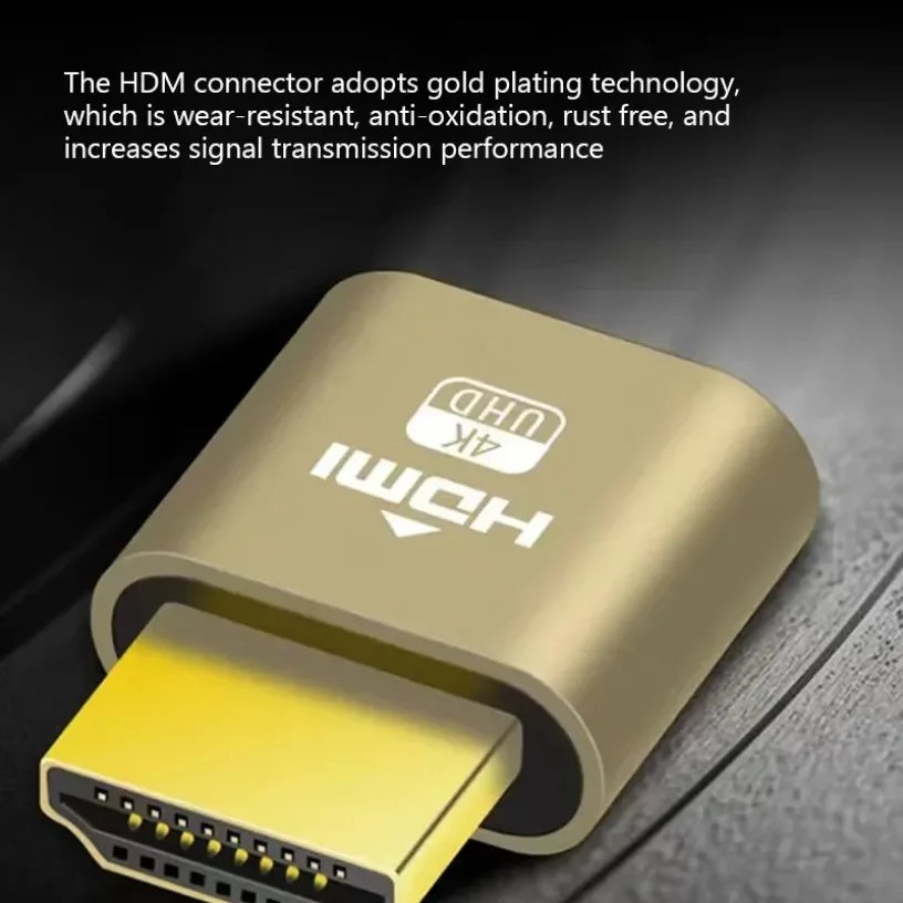 4K HDMI-Compatible Dummy Plug DP VGA DVI Mini DP Display Emulator Virtual Monitor Headless Display Adapter Emulator Easy-To-Use