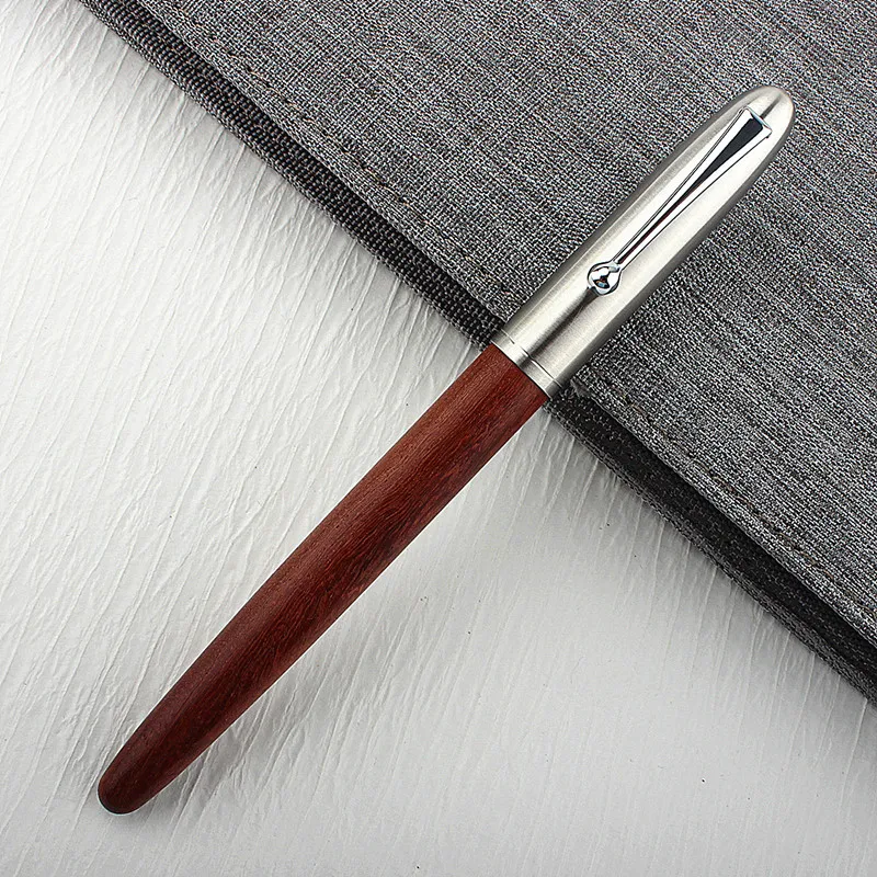 Luxury Classic Wood Fountain Pen 0.38mm Extra Fine Nib Calligraphy Pens Stationery Office School Supplies