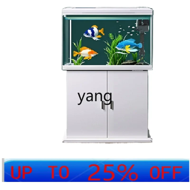 

LH ultra-white right-angle fish tank with cabinet with oxygen base, full set of aquarium floor type