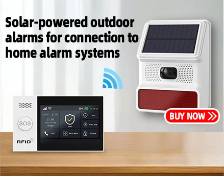 PGST WiFi 4G GSM Alarm System Works with TUYA Smart Life for Home Security with PIR Wireless Solar Siren Works with Aleax