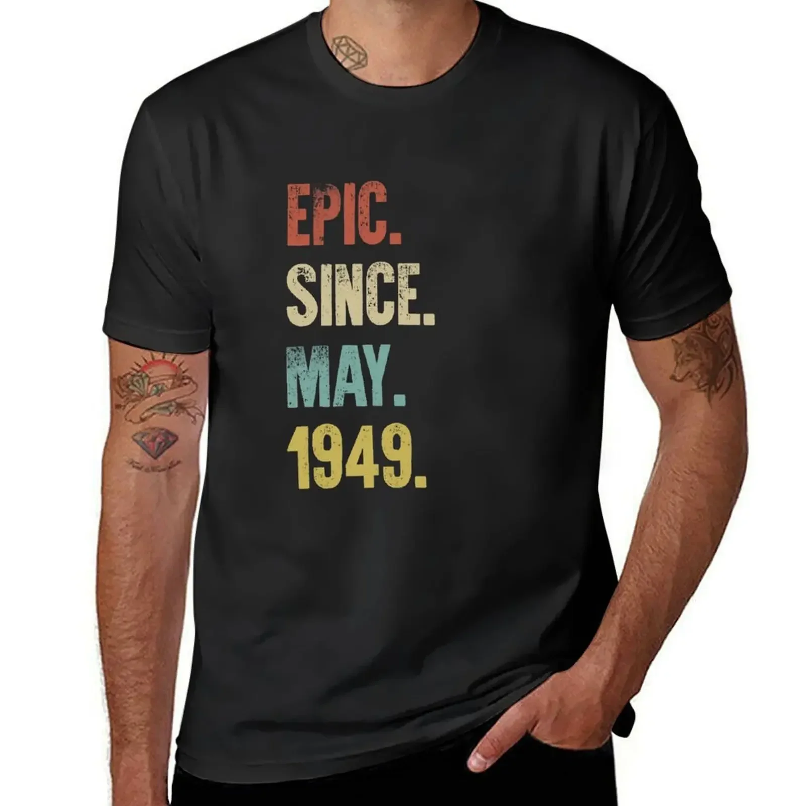 

Retro Vintage 70th Birthday Epic Since May 1949 T-Shirt anime clothes plus sizes shirts graphic tee men