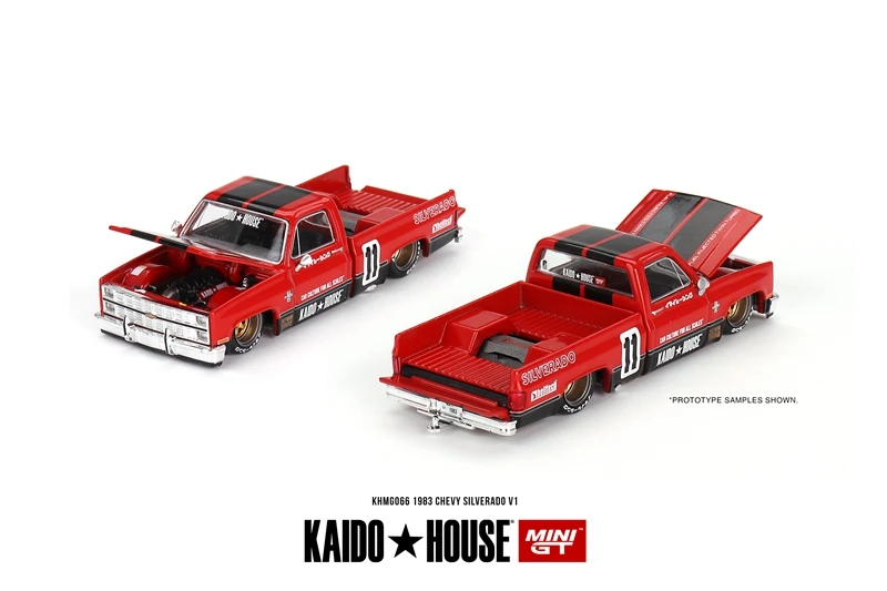 

Mini GT & KAIDO HOUSE #066 1/64 Silverado No. 11 pickup truck Die-cast alloy car model collection gifts