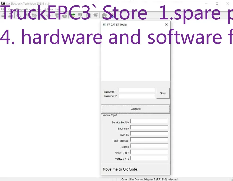 

TruckEPC3 ET 2025A Электронный техник+ Keygen+Factory Pass 10 бит для Cat