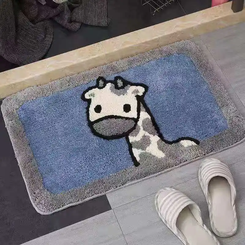 Bathroom Mat Cartoon Washable Cute Water Absorbent Non-slip Quick Dry Home Textile Bedroom Soft Household Doormats Decor New