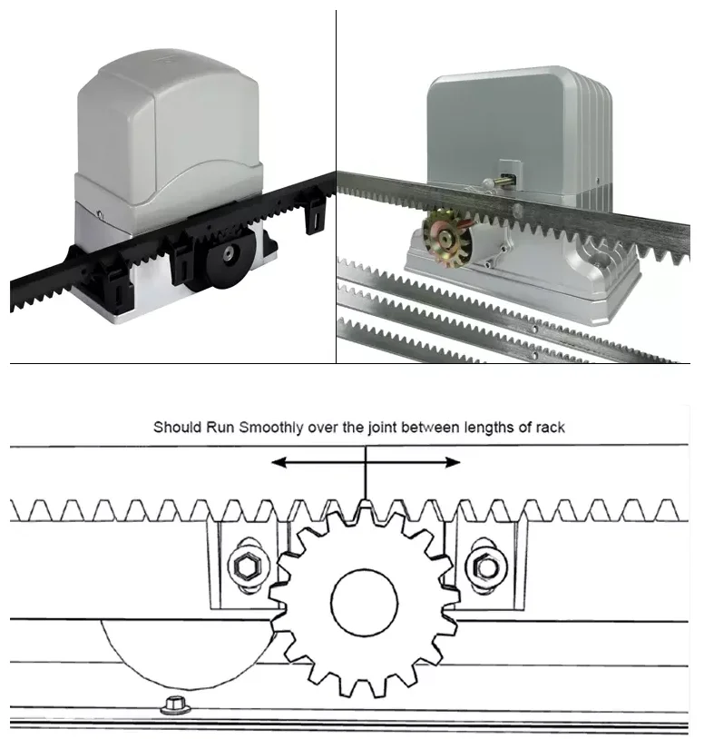 Wholesale Price Cast iron Gear Track Rail Steel Gear Rack for Automatic Sliding Gate Opener 8mm 1 Meter For Sliding Gate Motor
